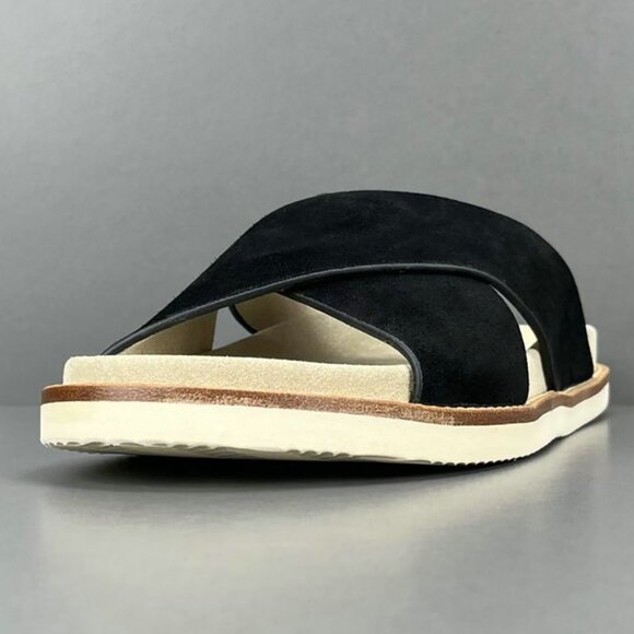 Brunello Cucinelli Black Suede Crossover Sandals - Picture 12 of 12